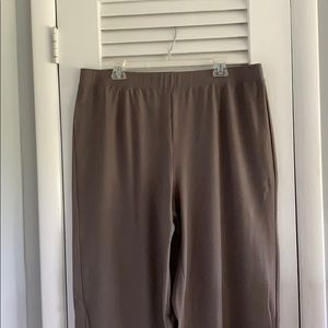 Eileen Fisher Gray Crepe Straight Leg Knit Pant 2X